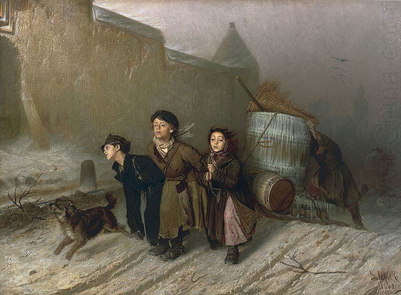 Troika. Apprentices fetch water, Vasily Perov